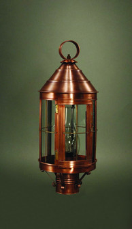 Heal One Light Post Mount in Antique Copper (196|3333-AC-CIM-CLR)