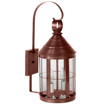 Heal Two Light Wall Mount in Antique Copper (196|3337-AC-LT2-CLR-OB)
