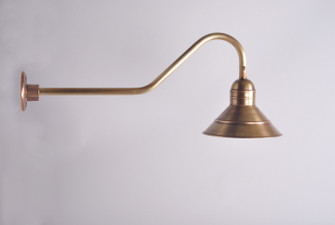 Barn One Light Wall Mount in Antique Brass (196|3426-AB-MED)