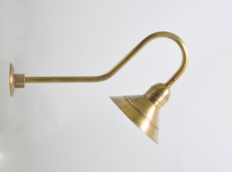 Barn One Light Wall Mount in Antique Brass (196|3429-AB-MED)