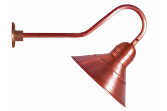 Barn One Light Wall Mount in Antique Copper (196|3449-AC-MED)