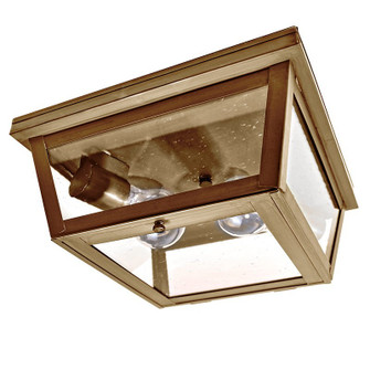 Flush Two Light Flush Mount in Antique Brass (196|4204-AB-MED2-CSG)