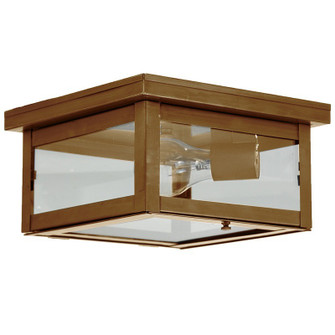 Flush One Light Flush Mount in Antique Brass (196|4314-AB-MED-CLR)