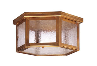Flush Two Light Flush Mount in Antique Brass (196|4604-AB-MED2-SMG)