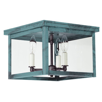 Flush Three Light Flush Mount in Verdi Gris (196|4904-VG-LT3-CLR)