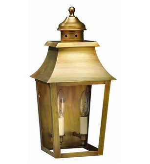 Sharon Two Light Wall Mount in Antique Brass (196|5531-AB-LT2-CLR)