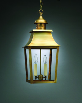 Sharon Two Light Hanging Lantern in Antique Brass (196|5542-AB-LT2-CLR)