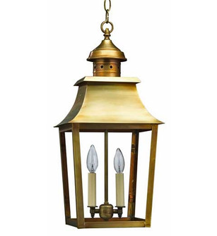 Sharon Two Light Hanging Lantern in Antique Brass (196|5542-AB-LT2-CLR)