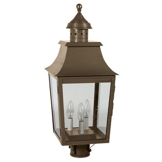 Sharon Three Light Post Mount in Antique Brass (196|5543-AB-LT3-CSG)
