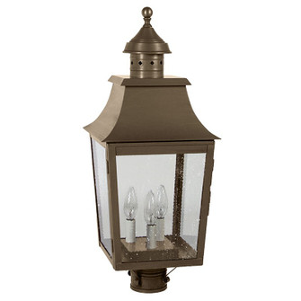 Sharon Three Light Post Mount in Antique Brass (196|5543-AB-LT3-SMG)