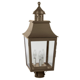 Sharon Three Light Post Mount in Dark Antique Brass (196|5543-DAB-LT3-CLR)