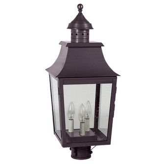 Sharon Three Light Post Mount in Dark Brass (196|5543-DB-LT3-CSG)
