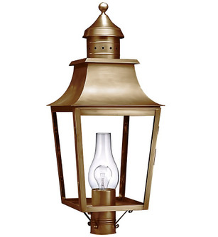 Sharon One Light Post Mount in Antique Brass (196|5553-AB-CIM-CLR)