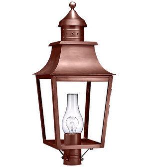 Sharon One Light Post Mount in Antique Copper (196|5553-AC-CIM-CLR)