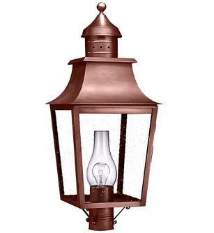 Sharon One Light Post Mount in Antique Copper (196|5553-AC-CIM-CSG)