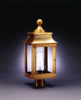 Concord One Light Post Mount in Antique Brass (196|5633-AB-CIM-CLR)