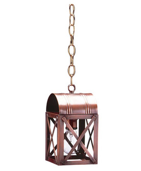 Adams One Light Hanging Lantern in Antique Copper (196|6012-AC-MED-CLR)