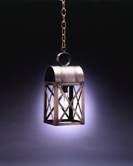 Adams One Light Hanging Lantern in Dark Brass (196|6032-DB-MED-CLR)