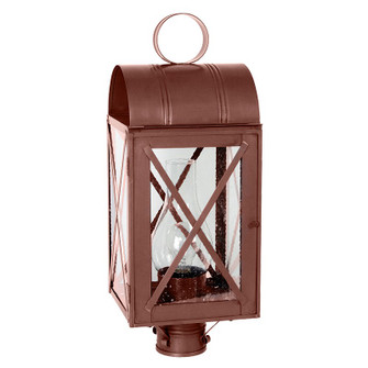 Adams One Light Post Mount in Antique Copper (196|6053-AC-CIM-CSG)