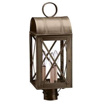 Adams Three Light Post Mount in Dark Antique Brass (196|6053-DAB-LT3-SMG)
