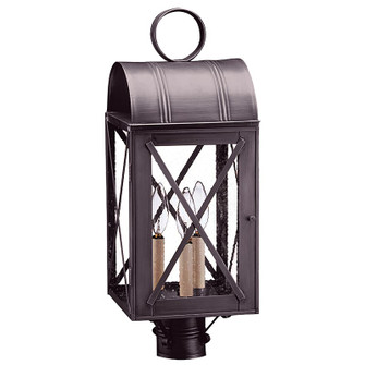 Adams Three Light Post Mount in Dark Brass (196|6053-DB-LT3-SMG)
