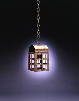 Adams One Light Hanging Lantern in Dark Antique Brass (196|6112-DAB-MED-CLR)