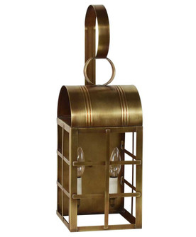Adams Two Light Wall Mount in Antique Brass (196|6131-AB-LT2-CLR)