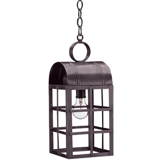 Adams One Light Hanging Lantern in Dark Brass (196|6142-DB-MED-CLR)