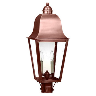 Imperial Two Light Post Mount in Antique Copper (196|6413-AC-LT2-CSG)