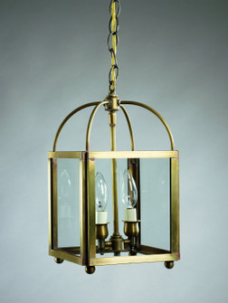 Foyer Two Light Hanging Lantern in Antique Brass (196|6812-AB-LT2-CLR)