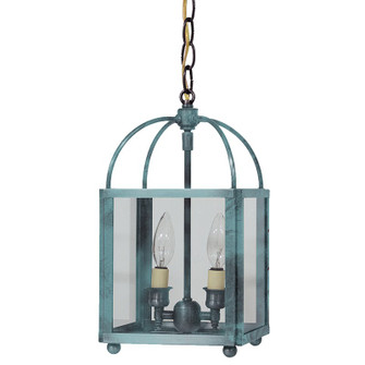 Foyer Two Light Hanging Lantern in Verdi Gris (196|6812-VG-LT2-CLR)