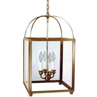 Foyer Four Light Hanging Lantern in Antique Brass (196|6832-AB-LT4-SMG)