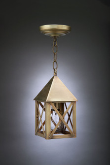 York One Light Hanging Lantern in Antique Brass (196|7012-AB-MED-CLR)