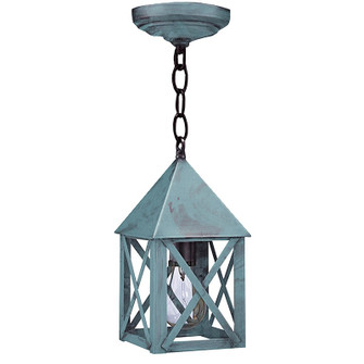 York One Light Hanging Lantern in Verdi Gris (196|7012-VG-MED-CLR)