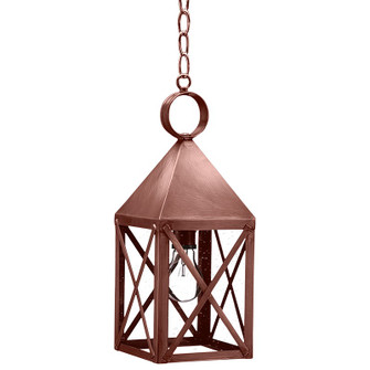 York One Light Hanging Lantern in Antique Copper (196|7032-AC-MED-CSG)