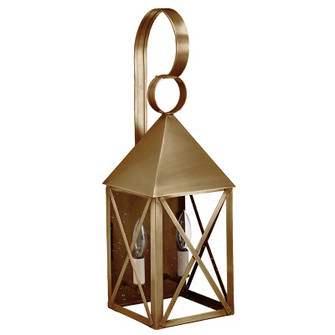 York Two Light Wall Mount in Antique Brass (196|7041-AB-LT2-CSG)