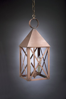 York Two Light Hanging Lantern in Antique Copper (196|7042-AC-LT2-CLR)