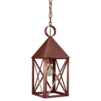 York One Light Hanging Lantern in Antique Copper (196|7042-AC-MED-CSG)