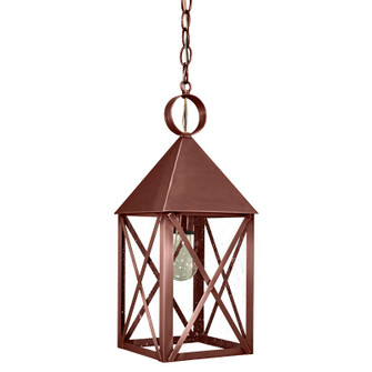York One Light Hanging Lantern in Antique Copper (196|7042-AC-MED-SMG)