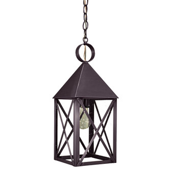 York One Light Hanging Lantern in Dark Brass (196|7042-DB-MED-CSG)