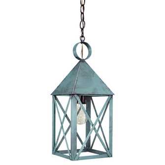 York One Light Hanging Lantern in Verdi Gris (196|7042-VG-MED-CLR)
