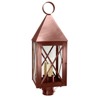 York Three Light Post Mount in Antique Copper (196|7053-AC-LT3-CSG)