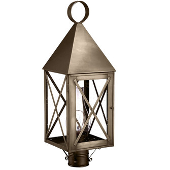 York One Light Post Mount in Dark Antique Brass (196|7053-DAB-CIM-CSG)