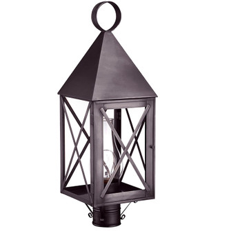 York One Light Post Mount in Dark Brass (196|7053-DB-CIM-CLR)