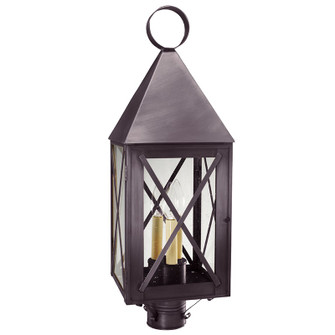 York Three Light Post Mount in Dark Brass (196|7053-DB-LT3-CSG)