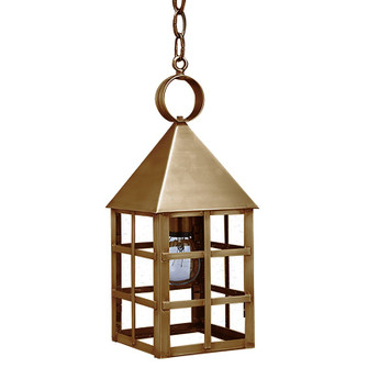 York One Light Hanging Lantern in Antique Brass (196|7132-AB-MED-CSG)