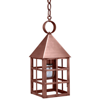 York One Light Hanging Lantern in Antique Copper (196|7132-AC-MED-CLR)