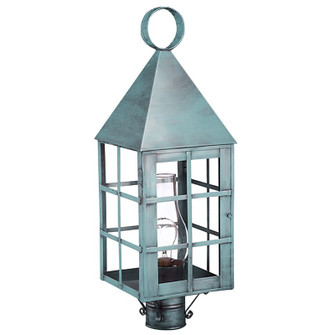 York One Light Post Mount in Verdi Gris (196|7153-VG-CIM-CLR)