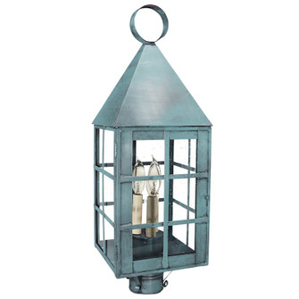 York Three Light Post Mount in Verdi Gris (196|7153-VG-LT3-CSG)