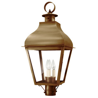 Stanfield Three Light Post Mount in Antique Brass (196|7643-AB-LT3-CLR)